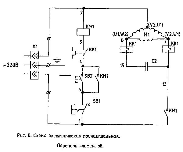Схема електрична токарного верстата ТНП-111